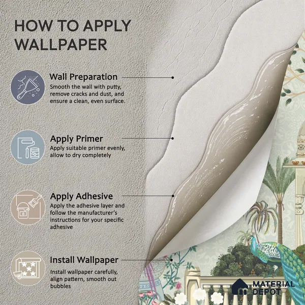 Rani’s Courtyard Reverie Artistic Charm Designer | WP 03976 B Canvas Texture Finish Tropical Style luxurious Customized size Wallpaper | 250 GSM WP01CNF Paper | (MOQ = 30 Sq. Ft.)