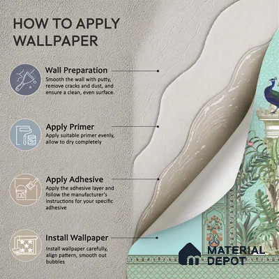 Celestial Jharokha Peacock Court Artistic Charm Designer | WP 03982 B Canvas Texture Finish Tropical Style luxurious Customized size Wallpaper | 250 GSM WP01CNF Paper | (MOQ = 30 Sq. Ft.)