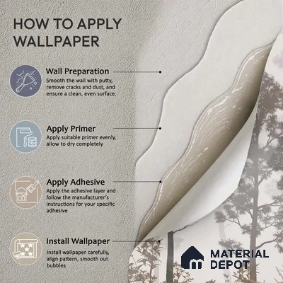 Silent Canopy Mist Tropical Mist Nature Art | WP 03986 Non Woven Matte Finish Tropical Style Premium Customized size Wallpaper | 150 GSM WP01MTF Paper | (MOQ = 30 Sq. Ft.) | Design change not possible