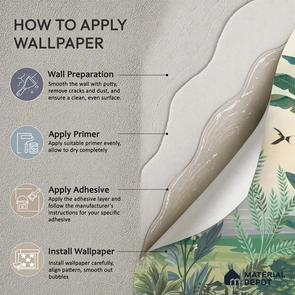 Open Skies Tropical Meadow Mist Nature Art | WP 03987 B Canvas Texture Finish Tropical Style luxurious Customized size Wallpaper | 250 GSM WP01CNF Paper | (MOQ = 30 Sq. Ft.)