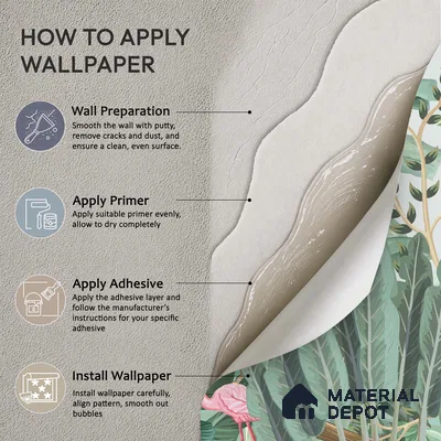 Banana Grove Flamingo Escape Tropical Mist Nature Art | WP 03988 B Canvas Texture Finish Tropical Style luxurious Customized size Wallpaper | 250 GSM WP01CNF Paper | (MOQ = 30 Sq. Ft.)