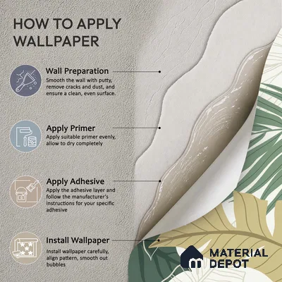 Layered Palm Silhouette Abstract Nature Art | WP 03989 Non Woven Matte Finish Tropical Style Premium Customized size Wallpaper | 150 GSM WP01MTF Paper | (MOQ = 30 Sq. Ft.)