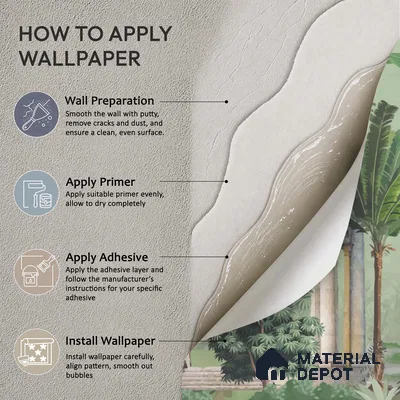 Verdant Pavilion of Peacocks Tropical Mist Nature Art | WP 03990 Non Woven Matte Finish Tropical Style Premium Customized size Wallpaper | 150 GSM WP01MTF Paper | (MOQ = 30 Sq. Ft.)