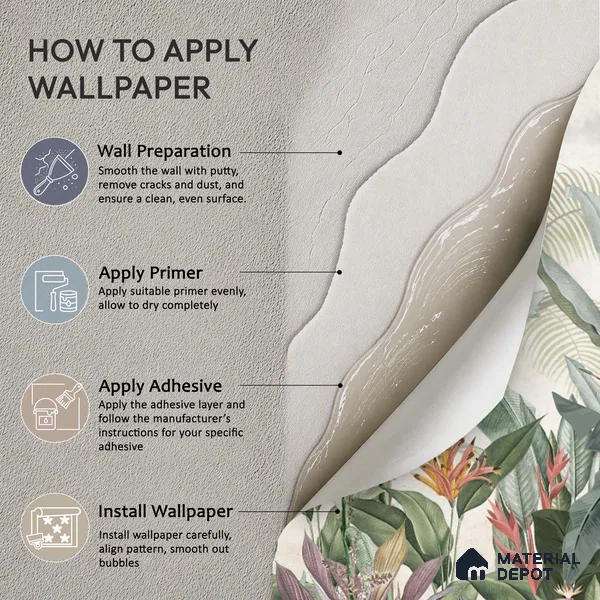 Whispering Banana Grove Tropical Mist Nature Art | WP 03991 Non Woven Matte Finish Tropical Style Premium Customized size Wallpaper | 150 GSM WP01MTF Paper | (MOQ = 30 Sq. Ft.) | Design change not possible