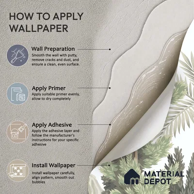 Misty Tropical Silhouettes Nature Art | WP 03993 B Canvas Texture Finish Tropical Style luxurious Customized size Wallpaper | 250 GSM WP01CNF Paper | (MOQ = 30 Sq. Ft.)