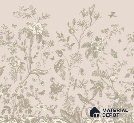 WP 04005 | Beige Tonal Branches Customized Floral Wallpaper - Non Woven