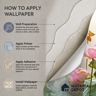 Lotus at Dawn Tropical Mist Nature Art | WP 04006 B Canvas Texture Finish Florals Style luxurious Customized size Wallpaper | 250 GSM WP01CNF Paper | (MOQ = 30 Sq. Ft.)