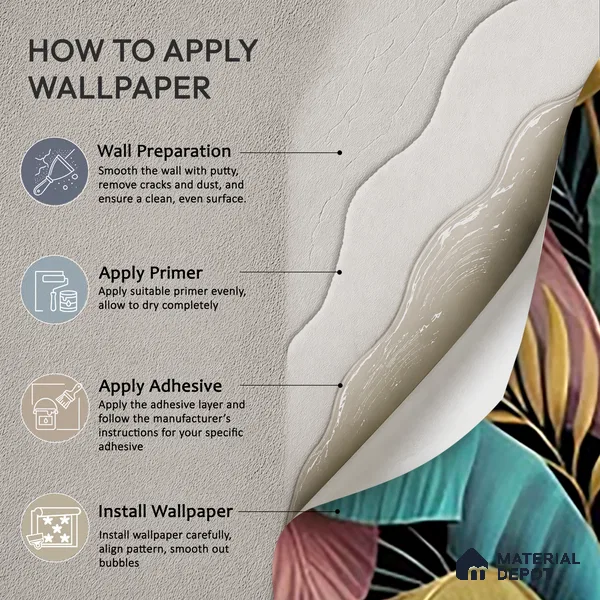 Tropical Rhythm Leafy Hues Botanical Wall Art | WP 04007 B Canvas Texture Finish Tropical Style luxurious Customized size Wallpaper | 250 GSM WP01CNF Paper | (MOQ = 30 Sq. Ft.)