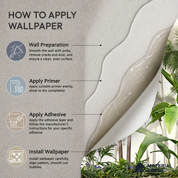 Canopy Retreat Tropical Mist Abstract Nature Art | WP 04010 B Canvas Texture Finish Tropical Style luxurious Customized size Wallpaper | 250 GSM WP01CNF Paper | (MOQ = 30 Sq. Ft.)