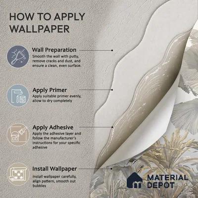 Ivory Palm Haze Tropical Mist Nature Art | WP 04016 B Canvas Texture Finish Tropical Style luxurious Customized size Wallpaper | 250 GSM WP01CNF Paper | (MOQ = 30 Sq. Ft.)