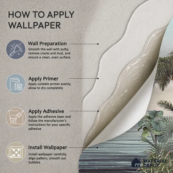 Palmshore Canopy Tropical Mist Nature Art | WP 04017 B Canvas Texture Finish Tropical Style luxurious Customized size Wallpaper | 250 GSM WP01CNF Paper | (MOQ = 30 Sq. Ft.)
