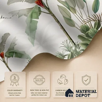 Emerald Banana Grove Tropical Mist Nature Art | WP 04018 B Canvas Texture Finish Tropical Style luxurious Customized size Wallpaper | 250 GSM WP01CNF Paper | (MOQ = 30 Sq. Ft.)