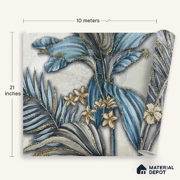 MH 279 | 10 Meter x 21 Inches Florals Look Wallpaper - 57.37 Sq. Ft.