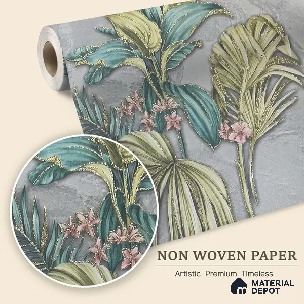 MH 282 | 10 Meter x 21 Inches Florals Look Wallpaper - 57.37 Sq. Ft.