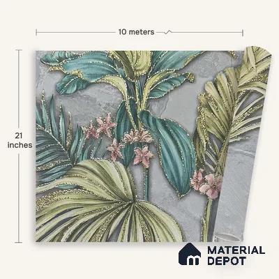 MH 282 | 10 Meter x 21 Inches Florals Look Wallpaper - 57.37 Sq. Ft.