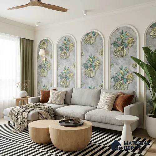 MH 282 | 10 Meter x 21 Inches Florals Look Wallpaper - 57.37 Sq. Ft.