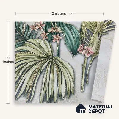MH 281 | 10 Meter x 21 Inches Florals Look Wallpaper - 57.37 Sq. Ft. | Minimum 15% wastage during installation