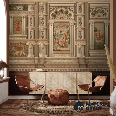 Ram Darbar 3D Handmade (Customized Size Wallpaper)