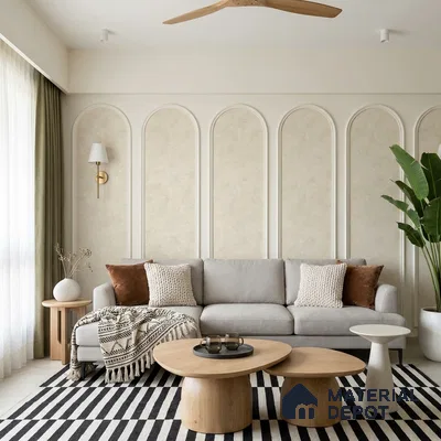 12134 | 5 Meter x 42 Inches Fabric Look Wallpaper - 57.41 Sq. Ft. | Minimum 10% wastage during installation