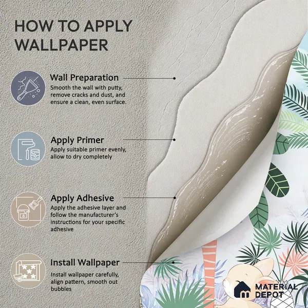 Friends Who Live Between Leaves Jungle Animals Gathering | WP 04041 B Non Woven Matte Finish Animal Print Style Premium Customized size Wallpaper | 150 GSM WP01MTF Paper | (MOQ = 30 Sq. Ft.) | Design change not possible