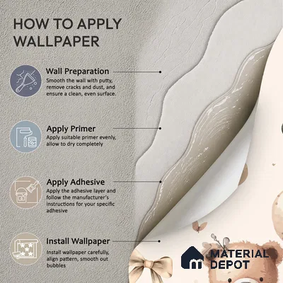 Wrapped in Love & Lullabies Teddy Bear With Balloons | WP 04047 B Non Woven Matte Finish Animal Print Style Premium Customized size Wallpaper | 150 GSM WP01MTF Paper | (MOQ = 30 Sq. Ft.)