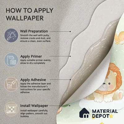 Tiny King of Soft Skies Cartoon Lion Under Night Sky | WP 04048 B Non Woven Matte Finish Animal Print Style Premium Customized size Wallpaper | 150 GSM WP01MTF Paper | (MOQ = 30 Sq. Ft.)