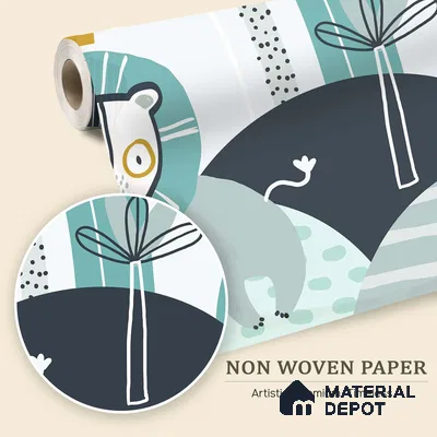 Born to Be Brave Artistic Lion In Jungle | WP 04051 B Non Woven Matte Finish Animal Print Style Premium Customized size Wallpaper | 150 GSM WP01MTF Paper | (MOQ = 30 Sq. Ft.)