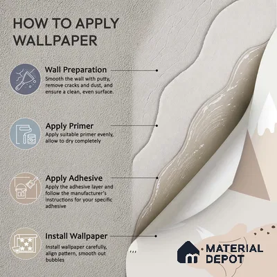 Calm Day in Dino Valley Cute Illustration | WP 04052 B Non Woven Matte Finish Animal Print Style Premium Customized size Wallpaper | 150 GSM WP01MTF Paper | (MOQ = 30 Sq. Ft.)