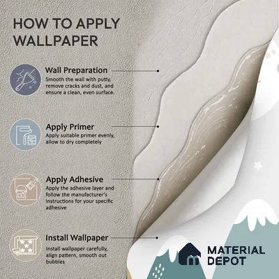 Goodnight Little Moon Winter Night | WP 04063 Canvas Texture Finish Nature Style luxurious Customized size Wallpaper | 250 GSM WP01CNF Paper | (MOQ = 30 Sq. Ft.)