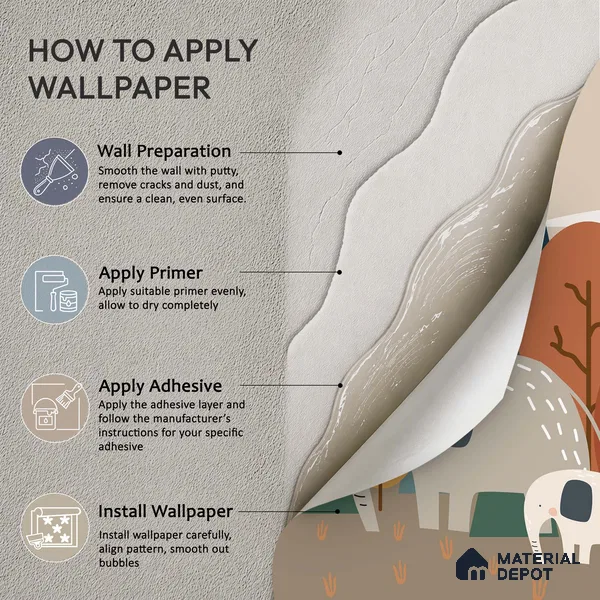 Walk with Gentle Giants Animals Enjoying Nature Scene | WP 04064 B Non Woven Matte Finish Animal Print Style Premium Customized size Wallpaper | 150 GSM WP01MTF Paper | (MOQ = 30 Sq. Ft.)