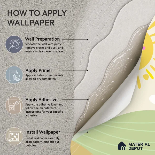 Giraffe Milestone Wall Bright Sunny Day Illustration | WP 04067 B Non Woven Matte Finish Animal Print Style Premium Customized size Wallpaper | 150 GSM WP01MTF Paper | (MOQ = 30 Sq. Ft.)