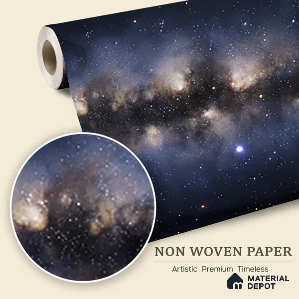 Milky Way in Silence | WP 04081 B Non Woven Matte Finish Space Style Premium Customized size Wallpaper | 150 GSM WP01MTF Paper | (MOQ = 30 Sq. Ft.)