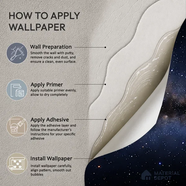 Milky Way in Silence | WP 04081 Canvas Texture Finish Space Style luxurious Customized size Wallpaper | 250 GSM WP01CNF Paper | (MOQ = 30 Sq. Ft.)