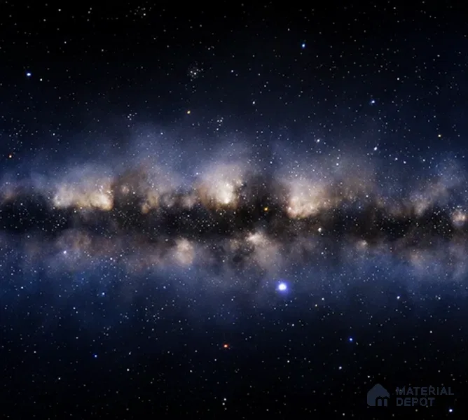 Milky Way in Silence | WP 04081 Canvas Texture Finish Space Style luxurious Customized size Wallpaper | 250 GSM WP01CNF Paper | (MOQ = 30 Sq. Ft.)