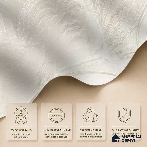 Gesture of Infinite Compassion Mystic Stone Buddha | WP 04097 Non Woven Matte Finish Indian Style Premium Customized size Wallpaper | 150 GSM WP01MTF Paper | (MOQ = 30 Sq. Ft.)