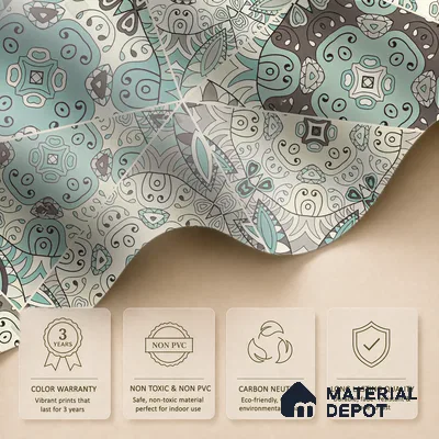 Fragments of Calm Lush Foliage | WP 04114 Non Woven Matte Finish Indian Style Premium Customized size Wallpaper | 150 GSM WP01MTF Paper | (MOQ = 30 Sq. Ft.)