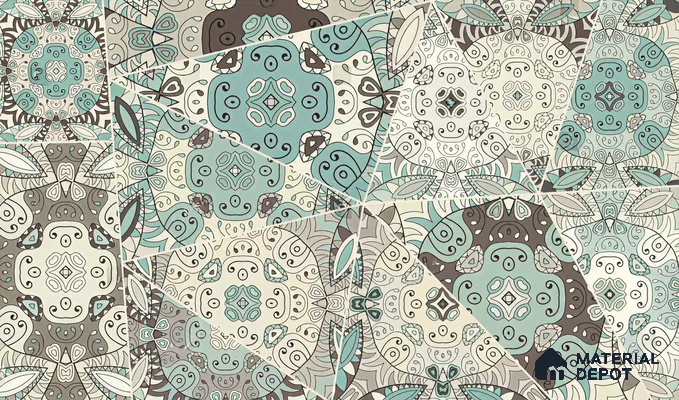 Fragments of Calm Lush Foliage | WP 04114 B Canvas Texture Finish Indian Style luxurious Customized size Wallpaper | 250 GSM WP01CNF Paper | (MOQ = 30 Sq. Ft.)