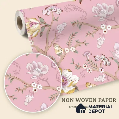 Blossoms in Soft Hush Tropical Orchid Cluster Design | WP 04117 B Non Woven Matte Finish Florals Style Premium Customized size Wallpaper | 150 GSM WP01MTF Paper | (MOQ = 30 Sq. Ft.)