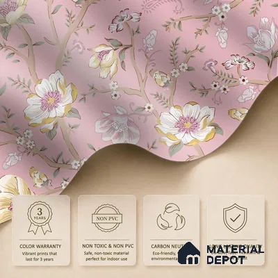 Blossoms in Soft Hush Tropical Orchid Cluster Design | WP 04117 B Non Woven Matte Finish Florals Style Premium Customized size Wallpaper | 150 GSM WP01MTF Paper | (MOQ = 30 Sq. Ft.)