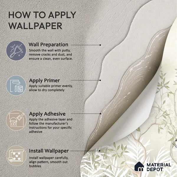 Natural Wood-Toned Branches Where the Birds Rest Blush Pink Rose Cluster | WP 04120 B Non Woven Matte Finish Tropical Style Premium Customized size Wallpaper | 150 GSM WP01MTF Paper | (MOQ = 30 Sq. Ft.) | Design change not possible
