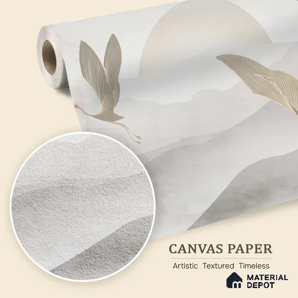 Silent Horizon Daisy Spectrum | WP 04127 Canvas Texture Finish Abstract Style luxurious Customized size Wallpaper | 250 GSM WP01CNF Paper | (MOQ = 30 Sq. Ft.)