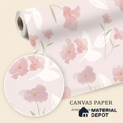 Petal Mist Vibrant Dahlia Rainbow Glow | WP 04129 Canvas Texture Finish Florals Style luxurious Customized size Wallpaper | 250 GSM WP01CNF Paper | (MOQ = 30 Sq. Ft.)