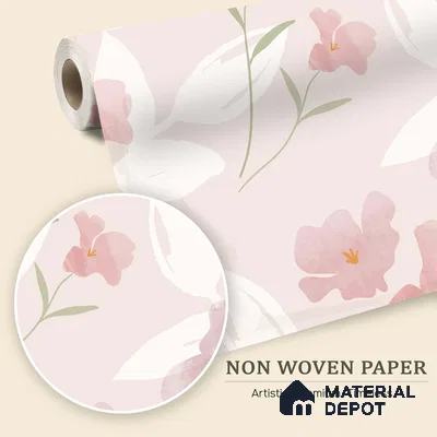 Petal Mist Vibrant Dahlia Rainbow Glow | WP 04129 B Non Woven Matte Finish Florals Style Premium Customized size Wallpaper | 150 GSM WP01MTF Paper | (MOQ = 30 Sq. Ft.)