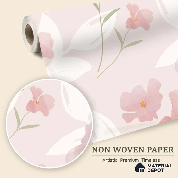 Petal Mist Vibrant Dahlia Rainbow Glow | WP 04129 B Non Woven Matte Finish Florals Style Premium Customized size Wallpaper | 150 GSM WP01MTF Paper | (MOQ = 30 Sq. Ft.)