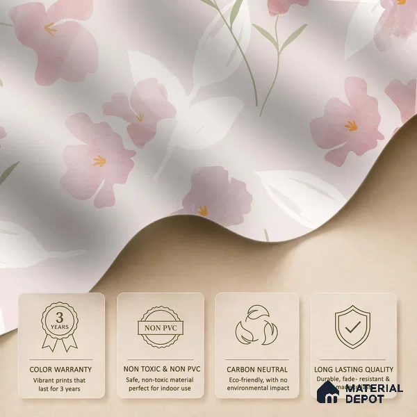 Petal Mist Vibrant Dahlia Rainbow Glow | WP 04129 B Non Woven Matte Finish Florals Style Premium Customized size Wallpaper | 150 GSM WP01MTF Paper | (MOQ = 30 Sq. Ft.)