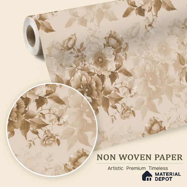 Heritage Bloom Bright Yellow Sunflower Field | WP 04131 B Non Woven Matte Finish Florals Style Premium Customized size Wallpaper | 150 GSM WP01MTF Paper | (MOQ = 30 Sq. Ft.) | Design change not possible