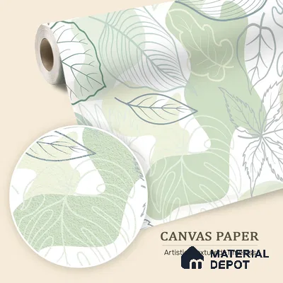 Botanical Overlay Bold Garden Motif | WP 04134 Canvas Texture Finish Tropical Style luxurious Customized size Wallpaper | 250 GSM WP01CNF Paper | (MOQ = 30 Sq. Ft.)