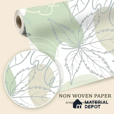 Botanical Overlay Bold Garden Motif | WP 04134 B Non Woven Matte Finish Tropical Style Premium Customized size Wallpaper | 150 GSM WP01MTF Paper | (MOQ = 30 Sq. Ft.)