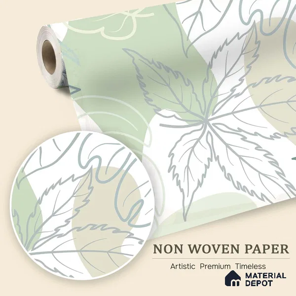 Botanical Overlay Bold Garden Motif | WP 04134 B Non Woven Matte Finish Tropical Style Premium Customized size Wallpaper | 150 GSM WP01MTF Paper | (MOQ = 30 Sq. Ft.)