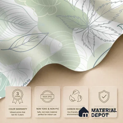 Botanical Overlay Bold Garden Motif | WP 04134 B Non Woven Matte Finish Tropical Style Premium Customized size Wallpaper | 150 GSM WP01MTF Paper | (MOQ = 30 Sq. Ft.)